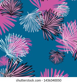 Summer tropical vector design for banner or flyer with exotic leaves.