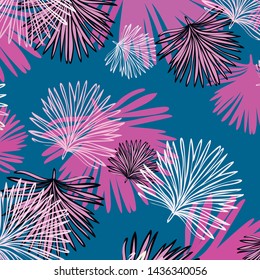 Summer tropical vector design for banner or flyer with exotic leaves.