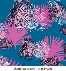 Summer tropical vector design for banner or flyer with exotic leaves.