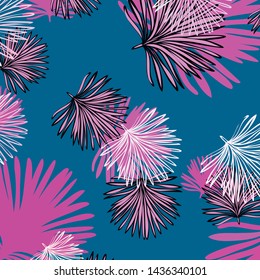 Summer tropical vector design for banner or flyer with exotic leaves.