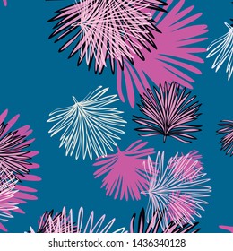 Summer tropical vector design for banner or flyer with exotic leaves.