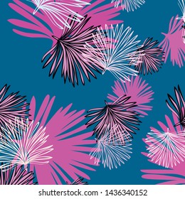 Summer tropical vector design for banner or flyer with exotic leaves.