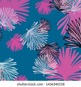 Summer tropical vector design for banner or flyer with exotic leaves.