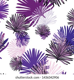 Summer tropical vector design for banner or flyer with exotic leaves.