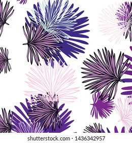 Summer tropical vector design for banner or flyer with exotic leaves.