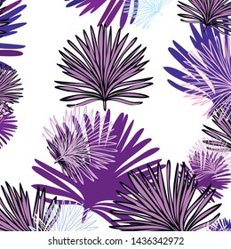 Summer tropical vector design for banner or flyer with exotic leaves.
