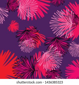 Summer tropical vector design for banner or flyer with exotic leaves.