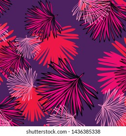 Summer tropical vector design for banner or flyer with exotic leaves.