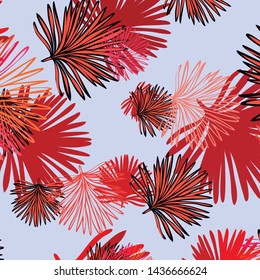 Summer tropical vector design for banner or flyer with exotic leaves.