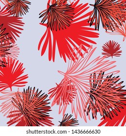 Summer tropical vector design for banner or flyer with exotic leaves.
