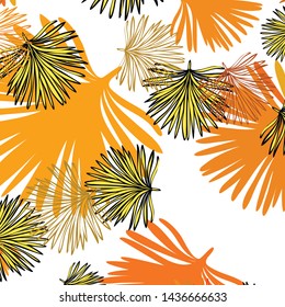 Summer tropical vector design for banner or flyer with exotic leaves.
