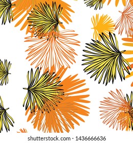 Summer tropical vector design for banner or flyer with exotic leaves.