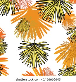 Summer tropical vector design for banner or flyer with exotic leaves.