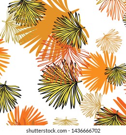 Summer tropical vector design for banner or flyer with exotic leaves.
