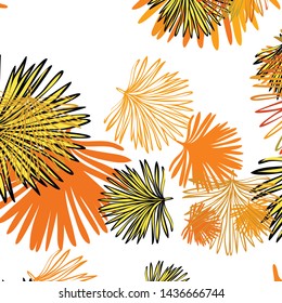 Summer tropical vector design for banner or flyer with exotic leaves.