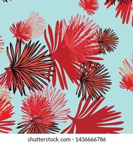 Summer tropical vector design for banner or flyer with exotic leaves.