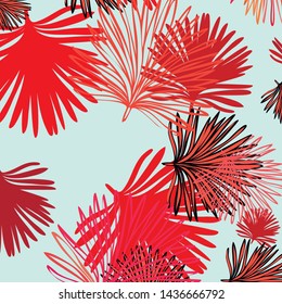 Summer tropical vector design for banner or flyer with exotic leaves.