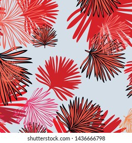 Summer tropical vector design for banner or flyer with exotic leaves.