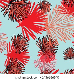 Summer tropical vector design for banner or flyer with exotic leaves.