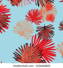 Summer tropical vector design for banner or flyer with exotic leaves.