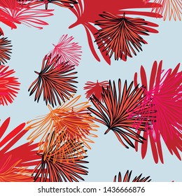 Summer tropical vector design for banner or flyer with exotic leaves.