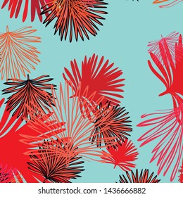 Summer tropical vector design for banner or flyer with exotic leaves.