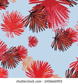 Summer tropical vector design for banner or flyer with exotic leaves.