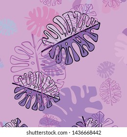 Summer tropical vector design for banner or flyer with exotic leaves.