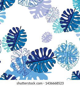 Summer tropical vector design for banner or flyer with exotic leaves.