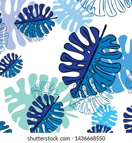 Summer tropical vector design for banner or flyer with exotic leaves.
