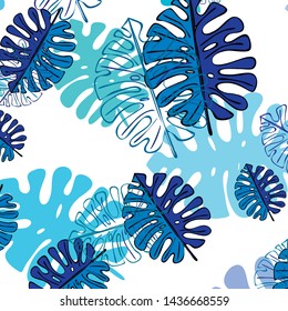 Summer tropical vector design for banner or flyer with exotic leaves.