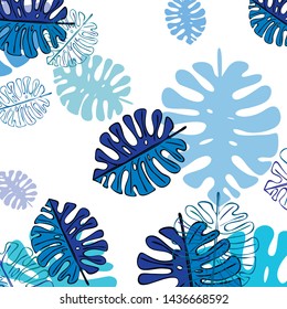 Summer tropical vector design for banner or flyer with exotic leaves.