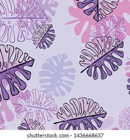 Summer tropical vector design for banner or flyer with exotic leaves.
