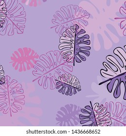 Summer tropical vector design for banner or flyer with exotic leaves.