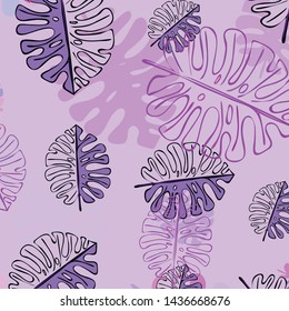Summer tropical vector design for banner or flyer with exotic leaves.