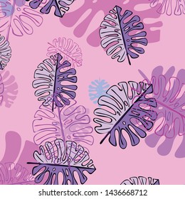 Summer tropical vector design for banner or flyer with exotic leaves.
