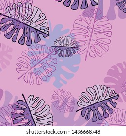 Summer tropical vector design for banner or flyer with exotic leaves.