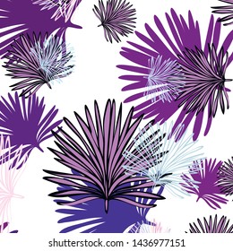 Summer tropical vector design for banner or flyer with exotic leaves.
