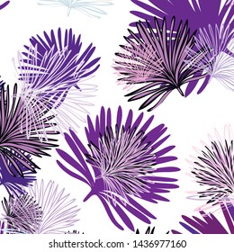 Summer tropical vector design for banner or flyer with exotic leaves.