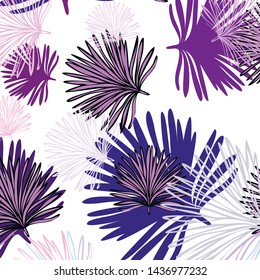 Summer tropical vector design for banner or flyer with exotic leaves.