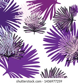 Summer tropical vector design for banner or flyer with exotic leaves.