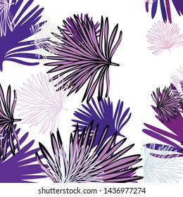 Summer tropical vector design for banner or flyer with exotic leaves.