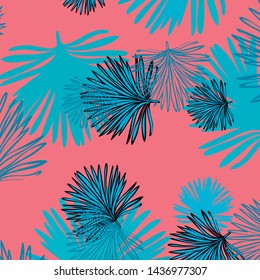Summer tropical vector design for banner or flyer with exotic leaves.
