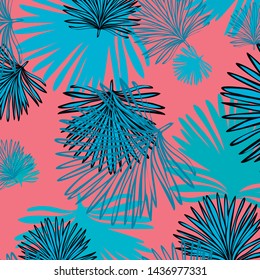 Summer tropical vector design for banner or flyer with exotic leaves.