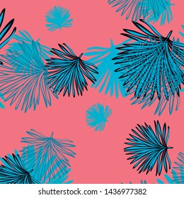 Summer tropical vector design for banner or flyer with exotic leaves.