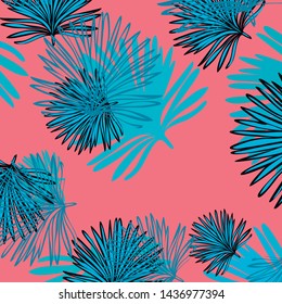 Summer tropical vector design for banner or flyer with exotic leaves.