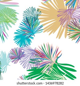 Summer tropical vector design for banner or flyer with exotic leaves.