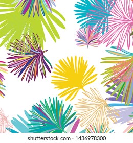 Summer tropical vector design for banner or flyer with exotic leaves.