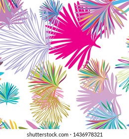 Summer tropical vector design for banner or flyer with exotic leaves.