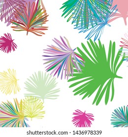 Summer tropical vector design for banner or flyer with exotic leaves.